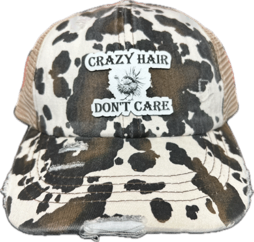 TC Crazy Hair Don't Care in Cowhide Hat